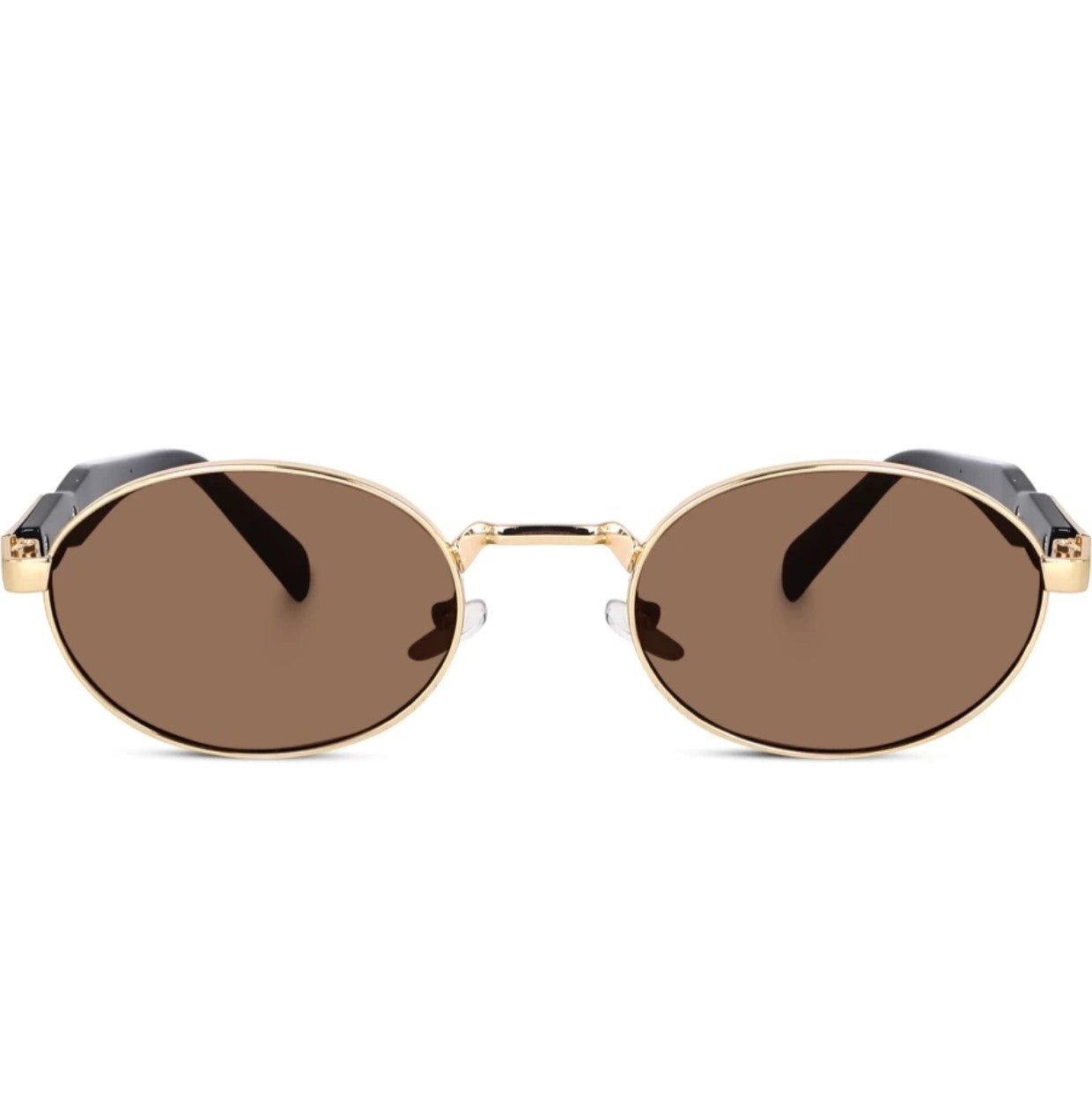 Bryxo Vintage Oval Sunglasses – Unisex Designer Metal Frame