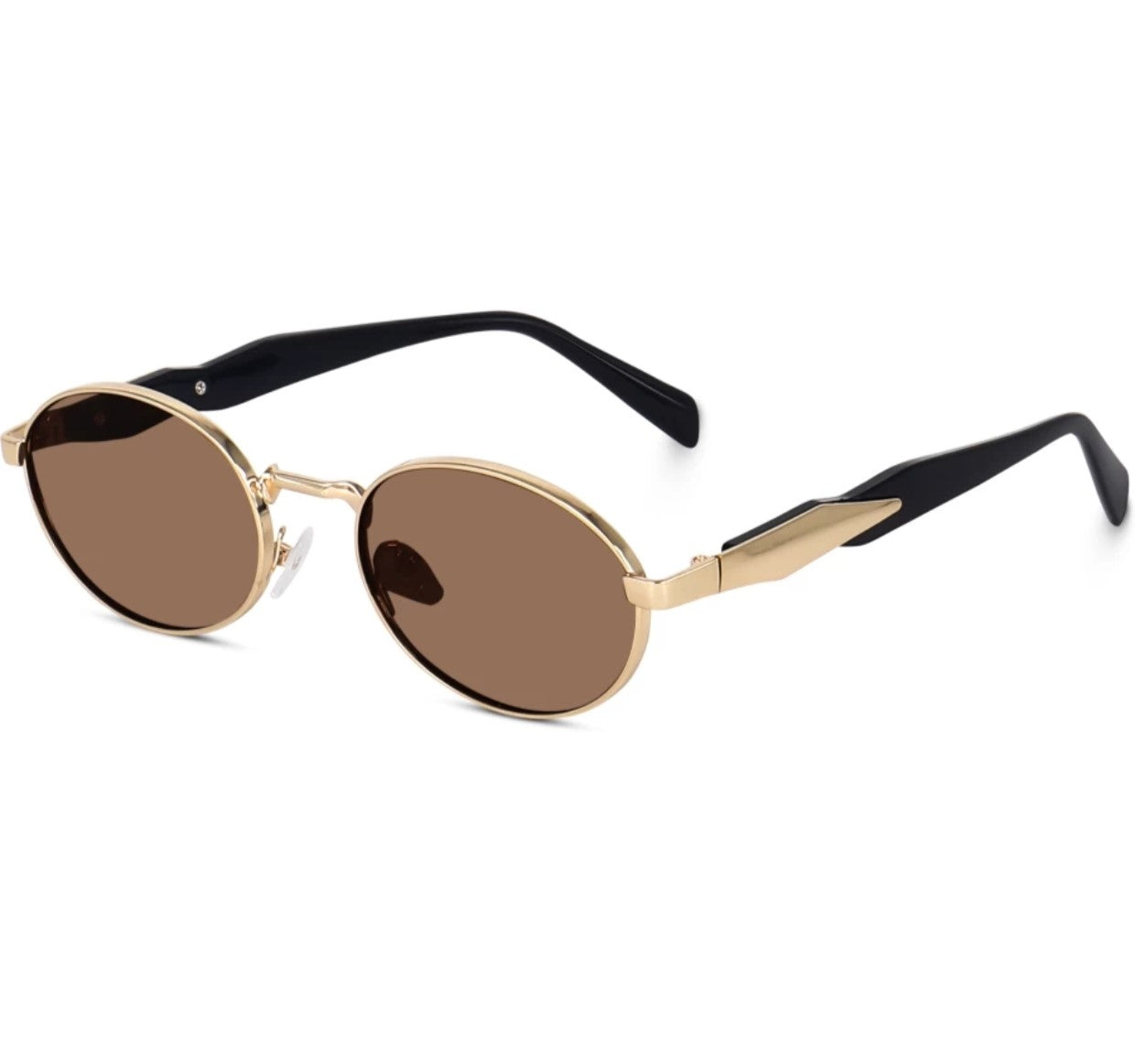Bryxo Vintage Oval Sunglasses – Unisex Designer Metal Frame