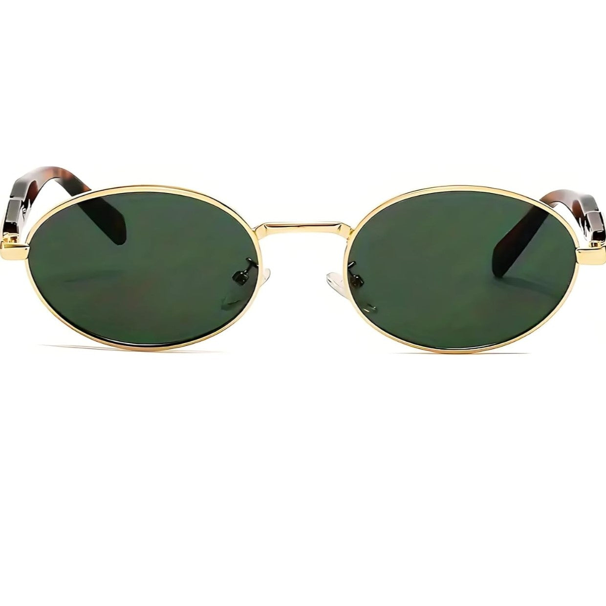 Bryxo Vintage Oval Sunglasses – Unisex Designer Metal Frame