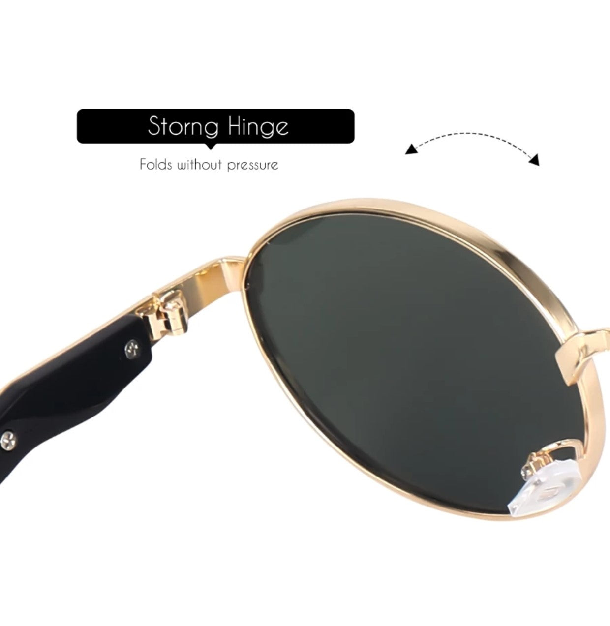 Bryxo Vintage Oval Sunglasses – Unisex Designer Metal Frame