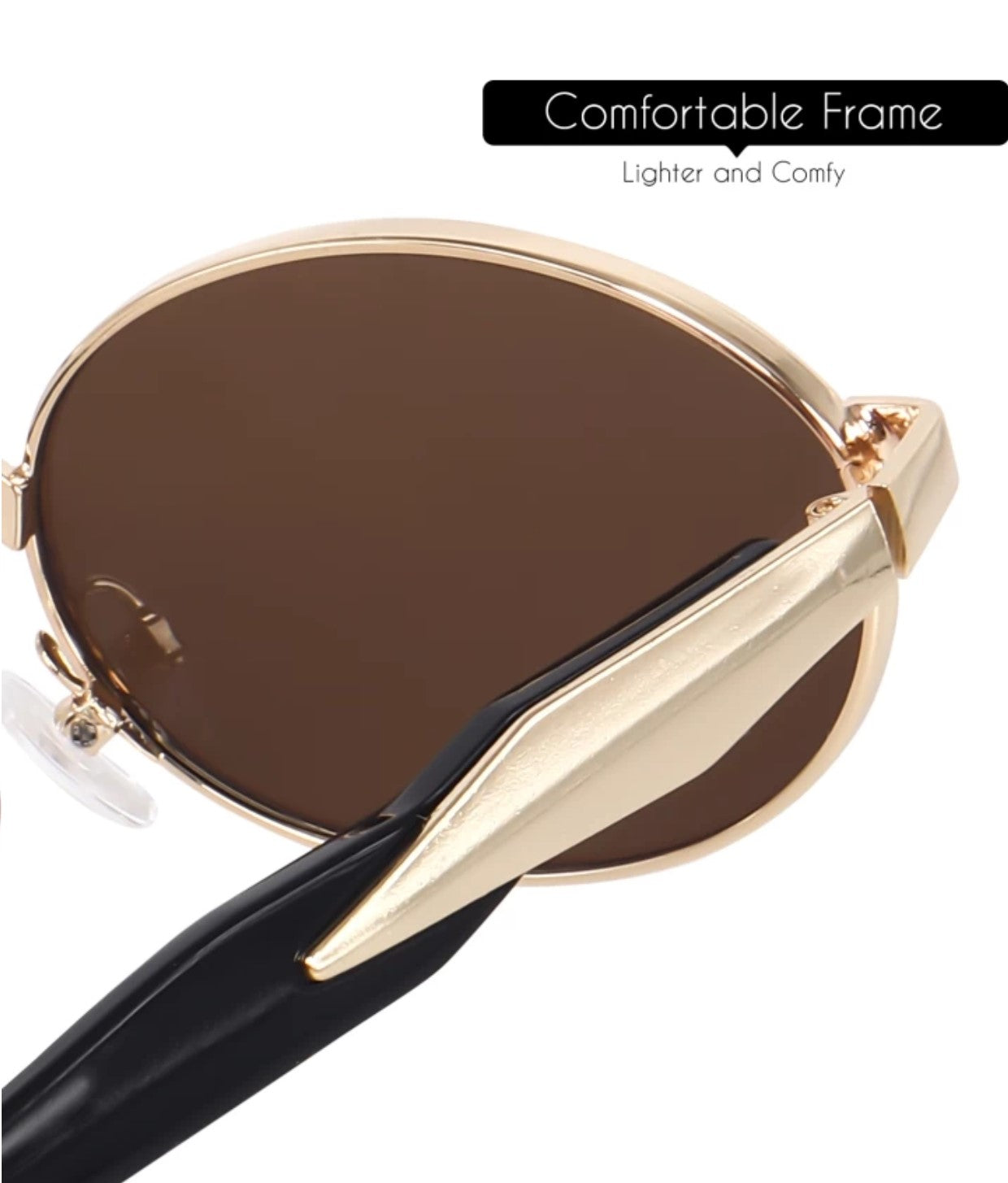 Bryxo Vintage Oval Sunglasses – Unisex Designer Metal Frame