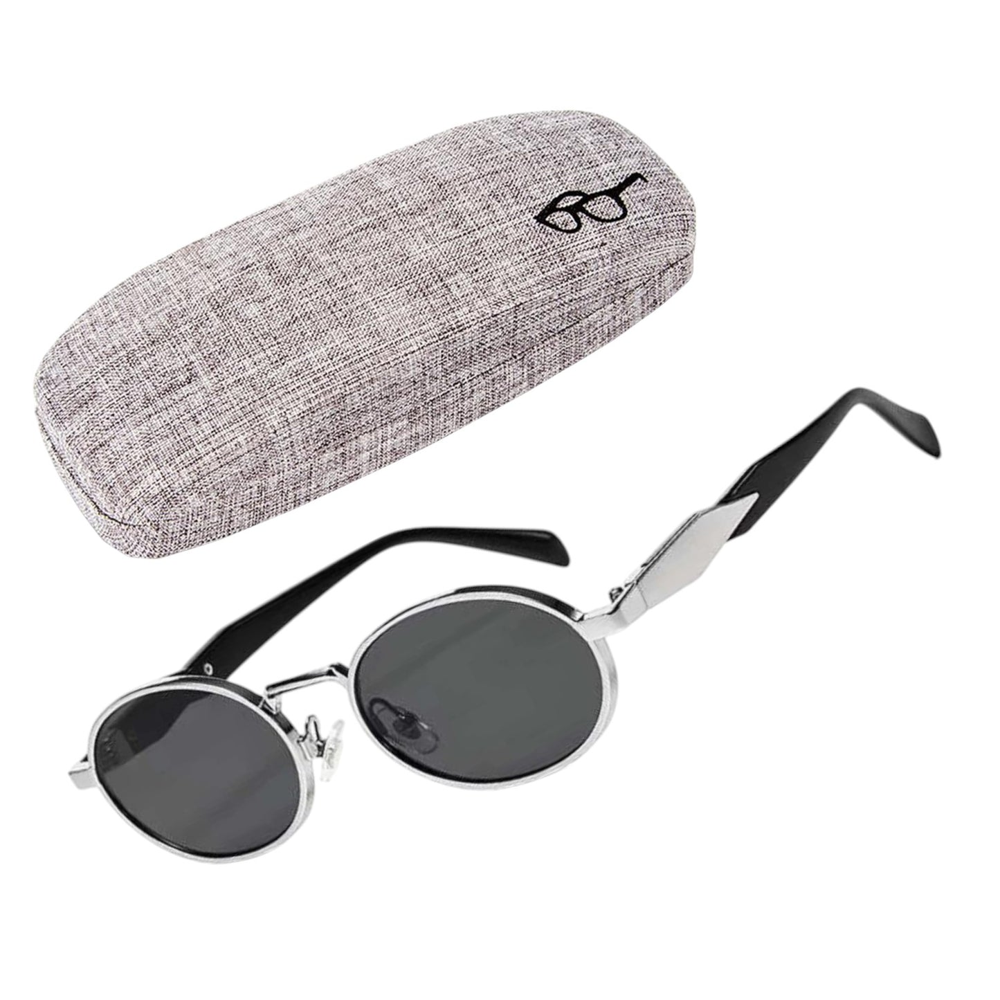Bryxo Vintage Oval Sunglasses – Unisex Designer Metal Frame