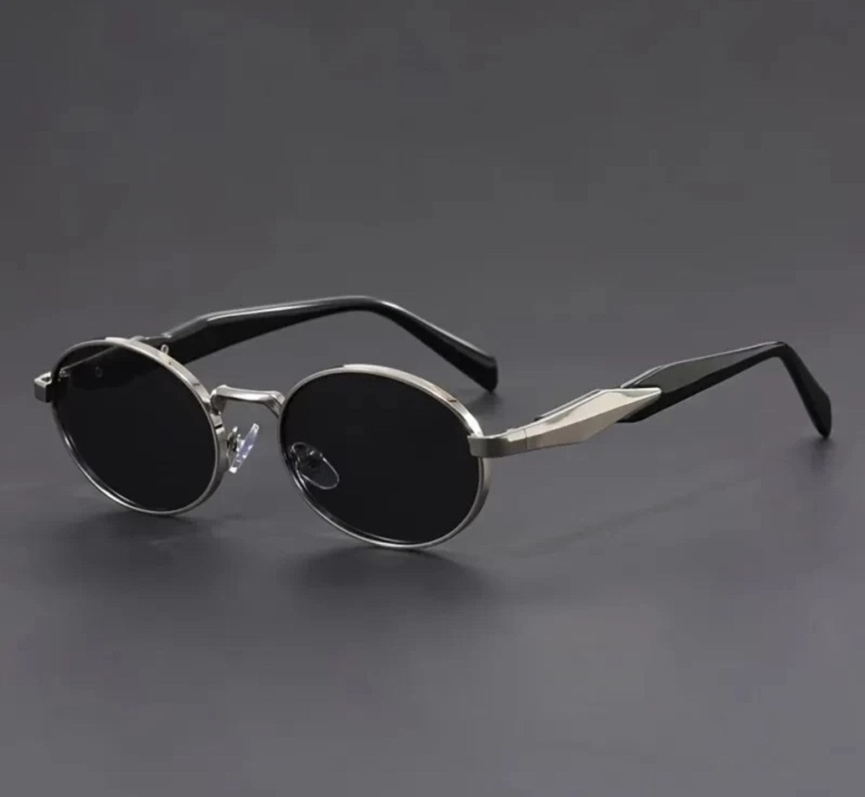 Bryxo Vintage Oval Sunglasses – Unisex Designer Metal Frame