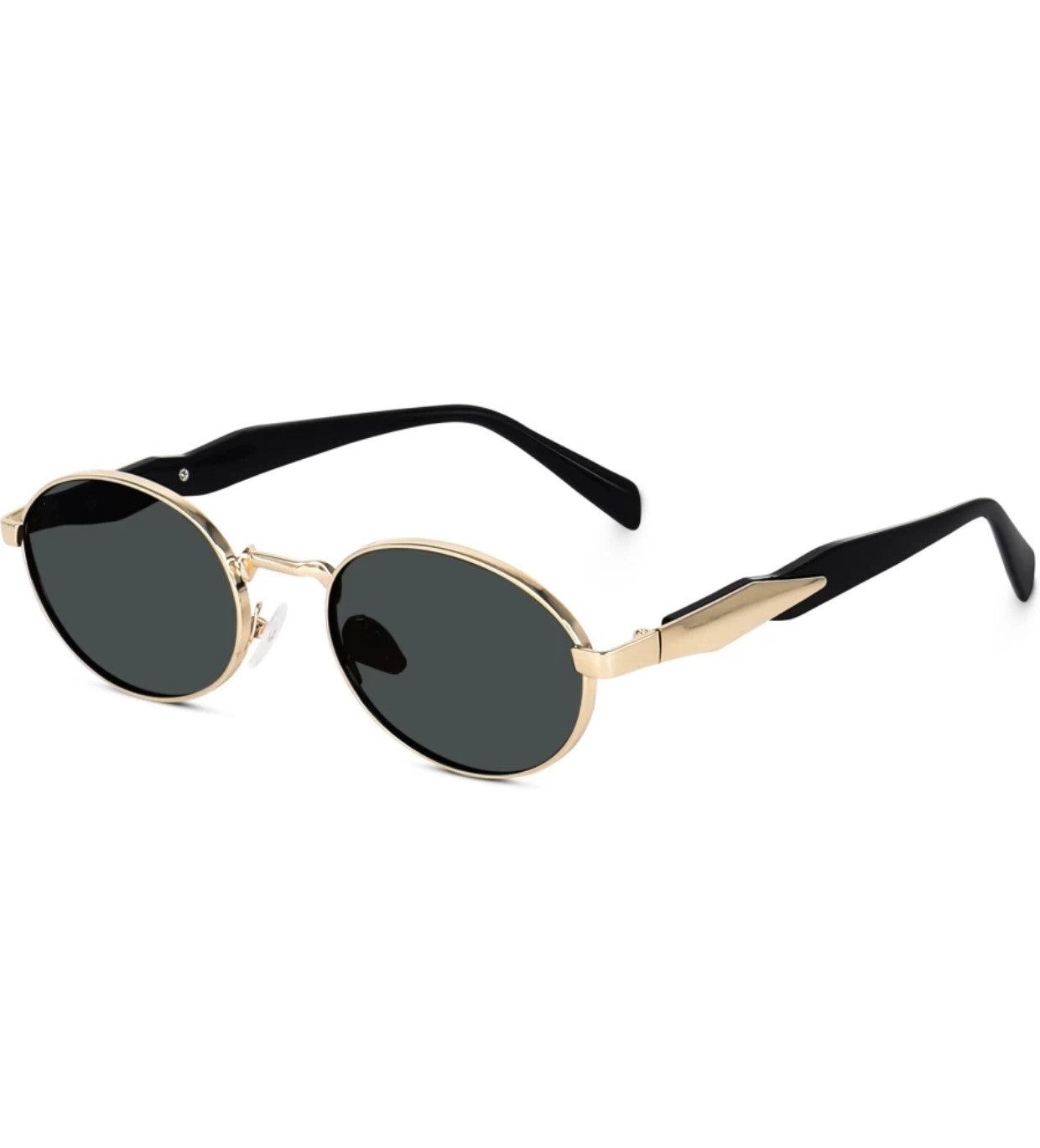 Bryxo Vintage Oval Sunglasses – Unisex Designer Metal Frame