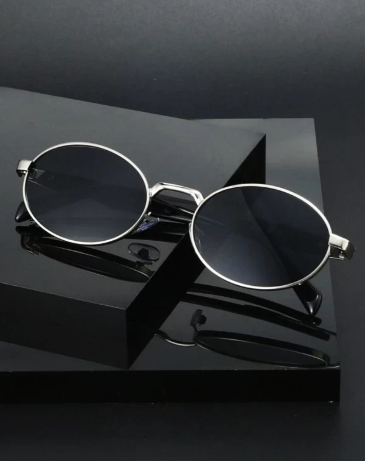Bryxo Vintage Oval Sunglasses – Unisex Designer Metal Frame