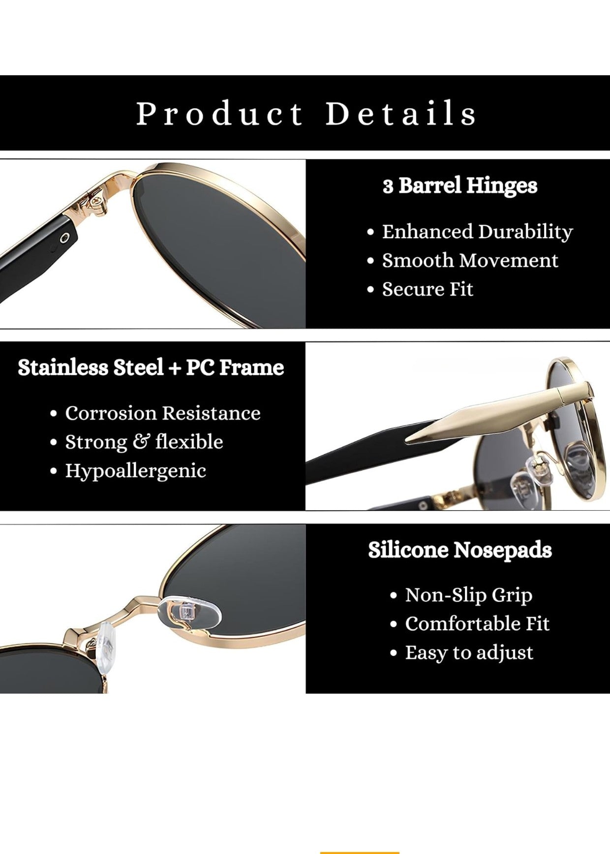 Bryxo Vintage Oval Sunglasses – Unisex Designer Metal Frame