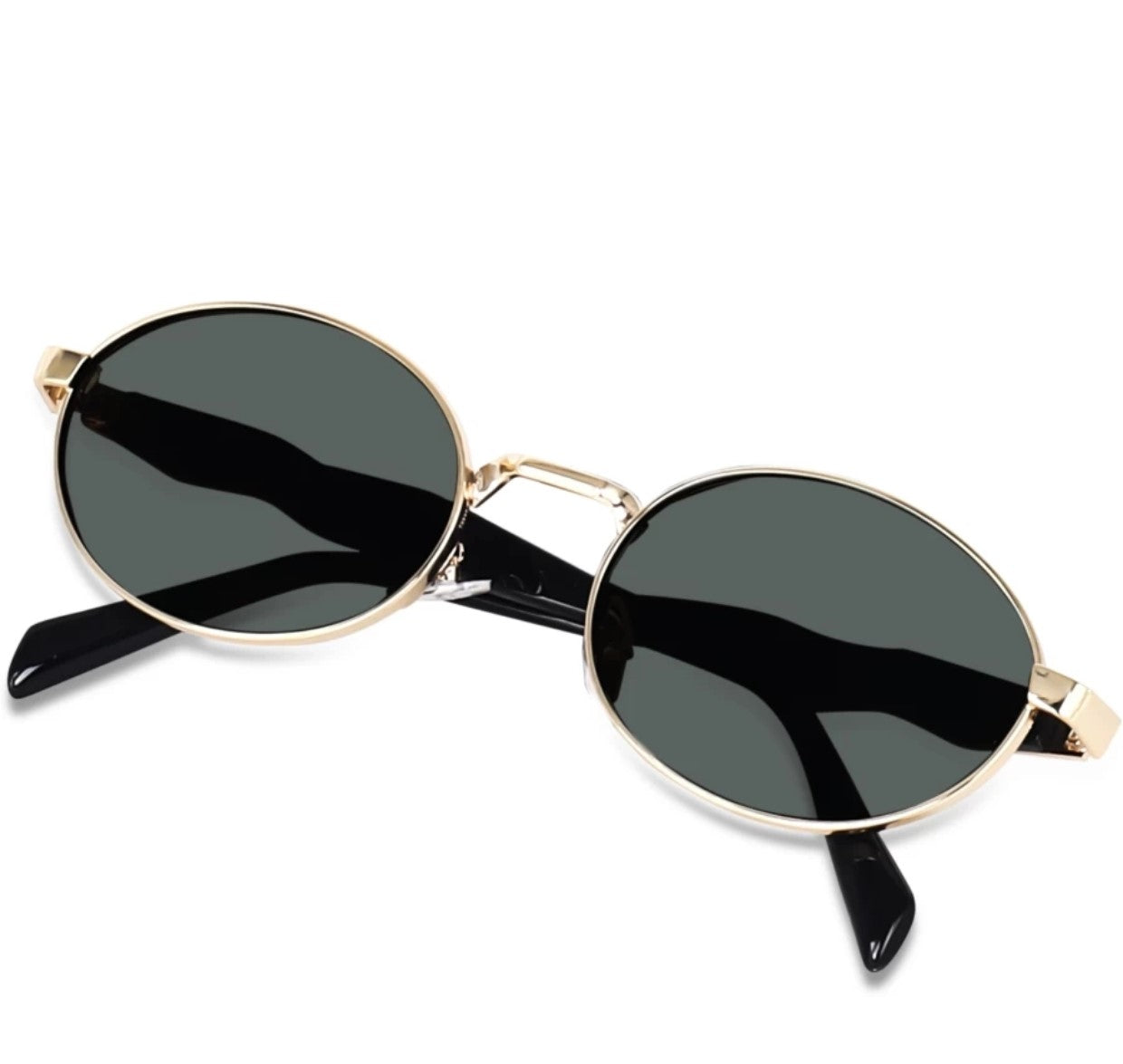 Bryxo Vintage Oval Sunglasses – Unisex Designer Metal Frame