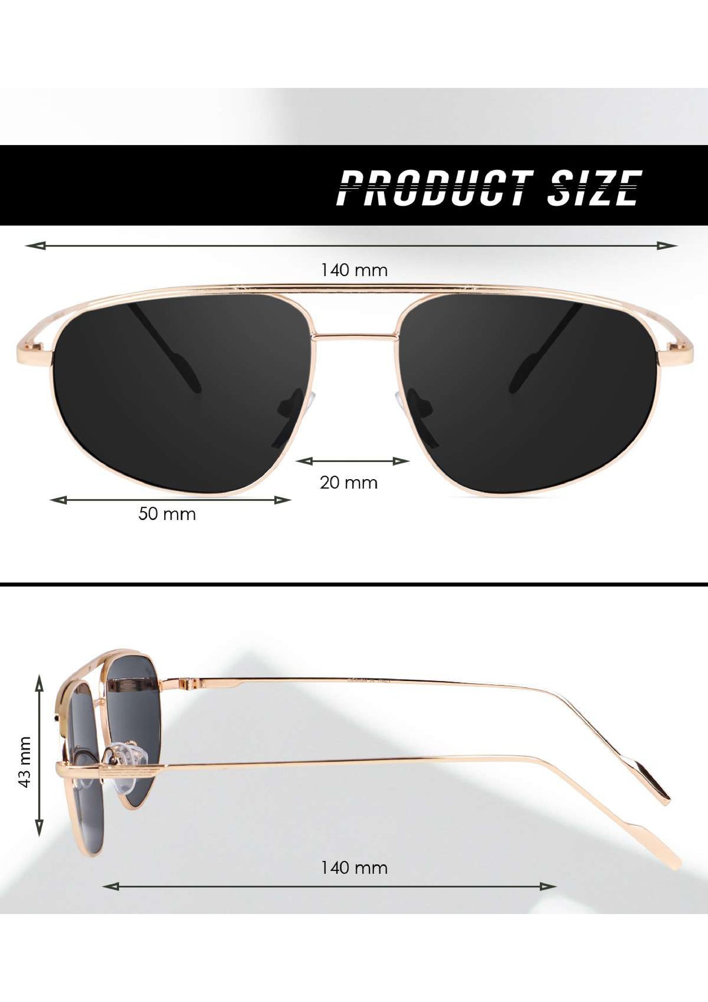 Bryxo Classic Aviator Sunglasses – Unisex UV Protection