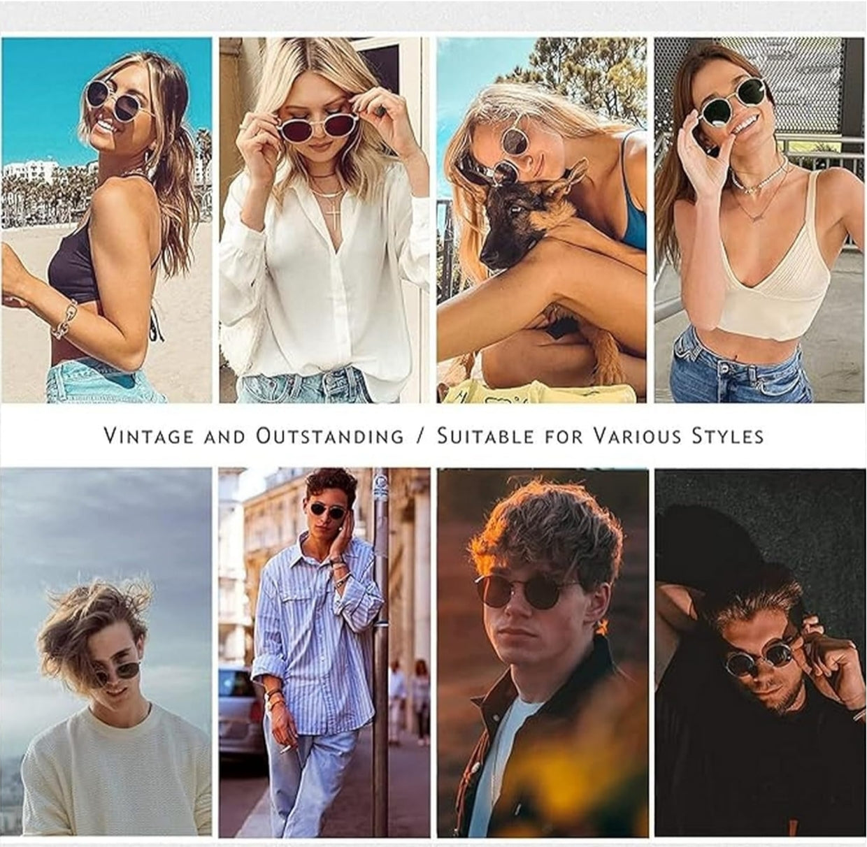Bryxo Silver Classic Round Sunglasses – Unisex Vintage Metal Frame