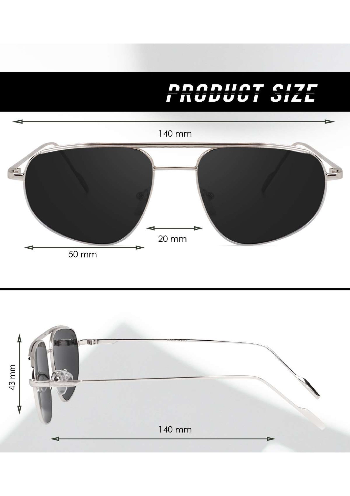 Bryxo Classic Aviator Sunglasses – Unisex UV Protection