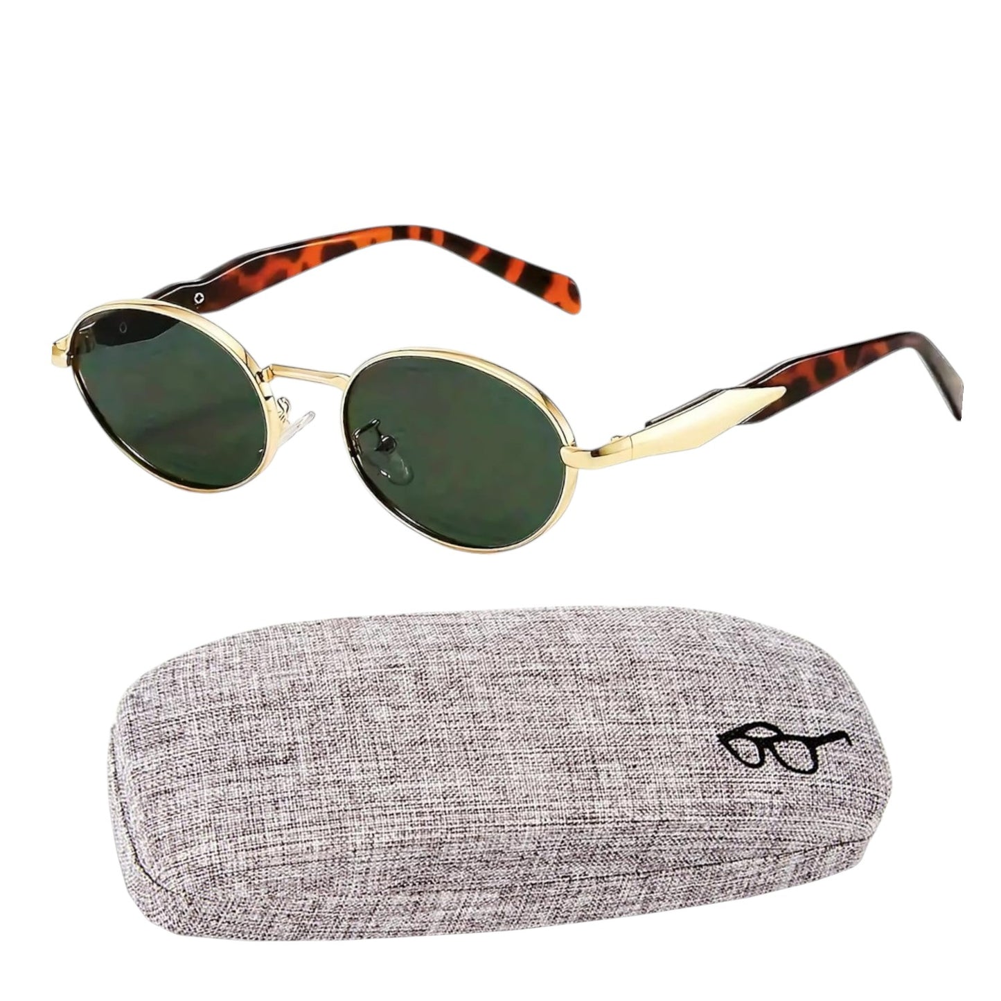 Bryxo Vintage Oval Sunglasses – Unisex Designer Metal Frame